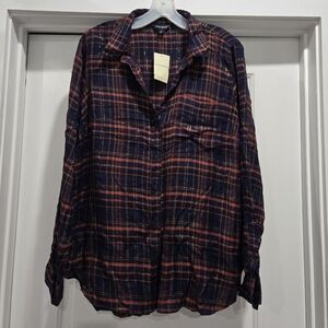NWT Lucky Brand Flannel Sz L